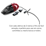 com cabo eletrico de 2 metros e filtro de facil remocao e perfeito para usar em carros caminhoes ou mesmo barcos e trailers