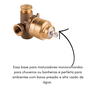 essa base para misturadores monocomandos para chuveiros ou banheiras e perfeita para ambientes com baixa pressao e alta vazao de agua