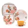 Aparelho De Jantar E Chá Unni Buque Tropical 20 Peças Oxford - 