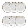 Jogo 6 Pratos Fundos Ryo Maresia Oxford Porcelanas - 