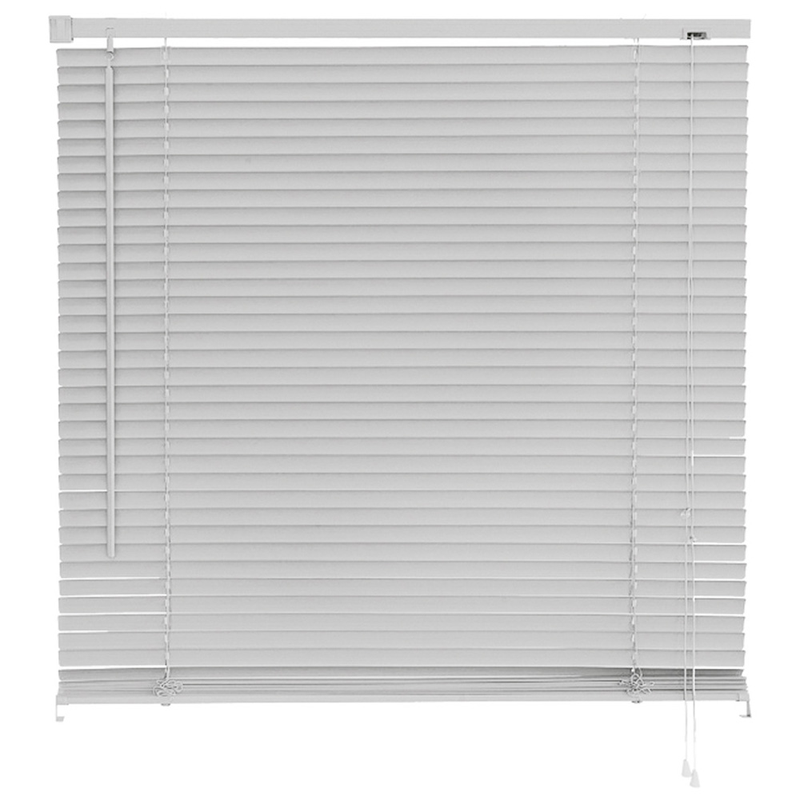 Cortina Persiana Horizontal Plástico PVC 160X160cm Cinza Atlas