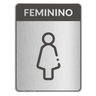 Placa De Sinalização Com Adesivo Feminino - 20 X 15 Cm - 