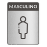 Placa De Sinalização Com Adesivo Masculino - 20 X 15 Cm - 