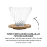 suporte em vidro com base madeira cafe hario png 1