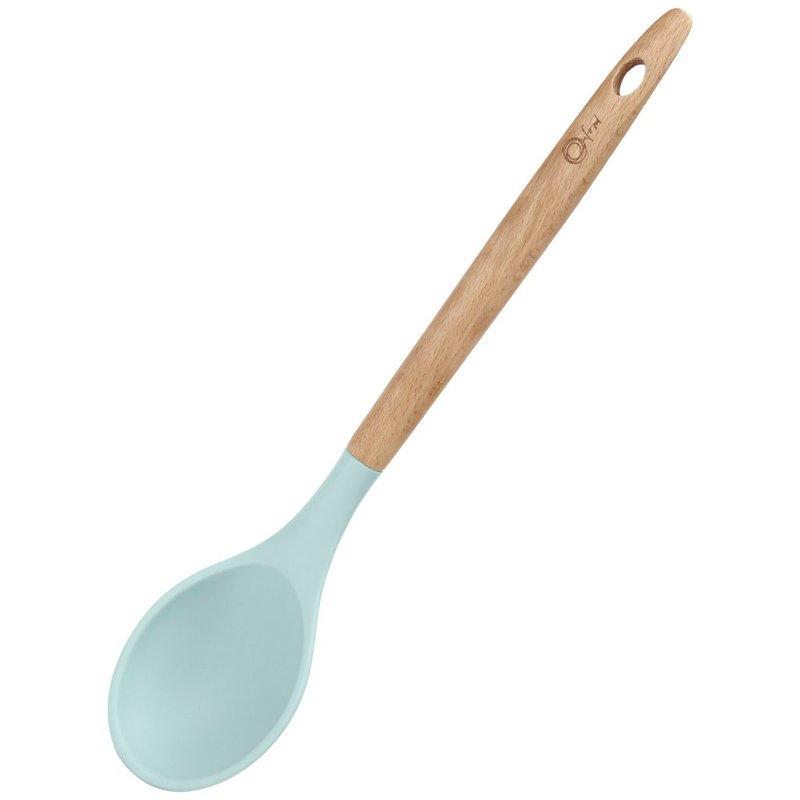 Colher De Silicone Com Cabo Madeira 32,5Cm Water Blue Oxford | Loja Kaster