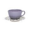 Xícara De Chá 200mL De Cerâmica Com Pires Unni Lilac Oxford - 