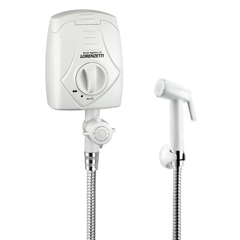 Ducha Higiênica 3T Branco Cromado 220V 4300W Lorenzetti | Loja Kaster