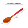 5278 colher profissional silicone 36cm vermelha weck desenho