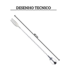 5699 colher bailarina em aco inox de coquetel e gin com garfo 40cm weck delado desenho