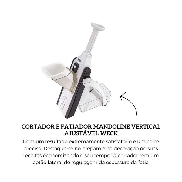6281 cortador e fatiador mandoline vertical ajustavel weck descr