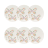 Conjunto 6 Pratos Sobremesa 20cm Unni Jardim Secreto Oxford