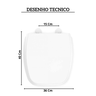 3669830010300 assento sanitario termofixo soft close fit branco celite desenho