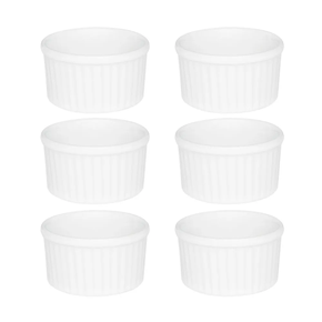 083667 conjunto de 6 ramequins 100ml branco oxford