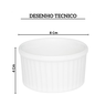 083667 conjunto de 6 ramequins 100ml branco oxford desenho