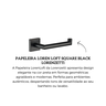 7048660 papeleira loren loft square black lorenzetti descr