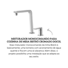 00655106 misturador monocomando para cozinha de mesa bistro cromado docol descr