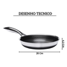 104679 frigideira em aco inox 20 cm oxford cooking pro hive desenho 1
