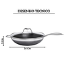 113357 panela wok em aco inox 34cm 6 litros oxford hive