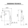 00874906 misturador monocomando para cozinha docol choice cromado docol desenho