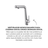 00874906 misturador monocomando para cozinha docol choice cromado docol descr
