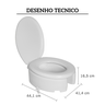 tae13tkbr1 assento sanitario elevado com almofadado e trava 16 5cm astra desenho