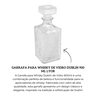 5736 garrafa para whisky de vidro dublin 900 ml lyor descr