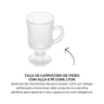 conjunto de 6 tacas cappuccino de vidro 115ml lyor 5