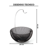 309433 fruteira cesto com pendurador rack preto copa cia desenho
