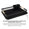309439 escorredor loucas retangular medio rack modern preto copa cia descr