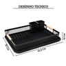 309439 escorredor loucas retangular medio rack modern preto copa cia desenho