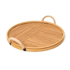 309573 bandeja circular com alca grande rattan 35 cm copa cia