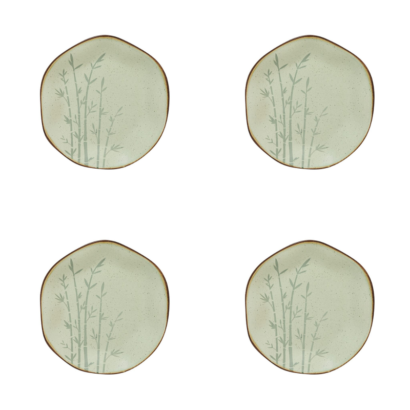 Conjunto Com 4 Pratos De Sobremesa 21,5Cm Ryo Bambu Oxford | Loja
