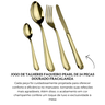 26890 jogo de talheres faqueiro pearl de 24 pecas dourado fracalanza descr