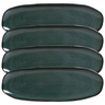 Conjunto Com 4 Travessas Oval Rasa Grande Orgânico Oceano Porto Brasil - 