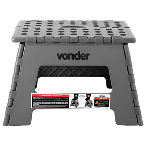 35 40 022 004 banqueta plastica dobravel 220mm cinza vonder reto