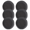 Conjunto Com 6 Pratos De Sobremesa Orgânico Preto Matte 19,5Cm Porto Brasil -
