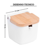 5775 saleiro de mesa com tampa e colher bianco lyor desenho