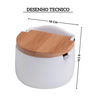 5773 saleiro de mesa com tampa e colher bianco lyor desenho