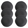 Conjunto Com 6 Pratos Fundo Orgânico Preto Matte 21,2cm Porto Brasil - 