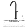 b5023cgr00 torneira para banheiro bica alta preto matte design celite descr