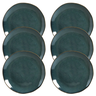 Conjunto Com 6 Pratos Raso Orgânico Oceano 26,5cm Porto Brasil - 