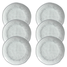 Conjunto Com 6 Pratos Raso Em Cerâmica Orgânico Echo 26,5cm Porto Brasil -