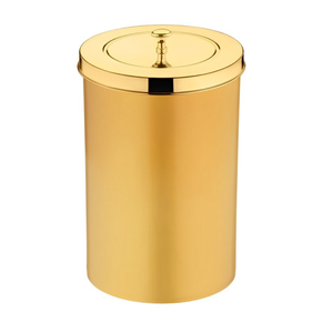 583dd lixeira dourada com tampa 8 litros future
