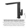 7048529 misturador monocomando de mesa bica movel preto fosco lorenlike lorenzetti descr