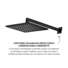7048560 chuveiro quadrado preto fosco lorenquadra lorenzetti descr
