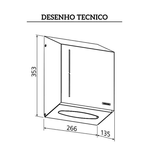 94532031 dispenser para papel toalha em aco inox tramontina desenho