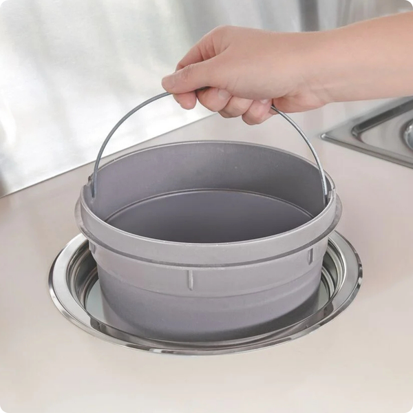 94518000 lixeira de embutir redondo com balde plastico 8l tramontina clean round detalhe