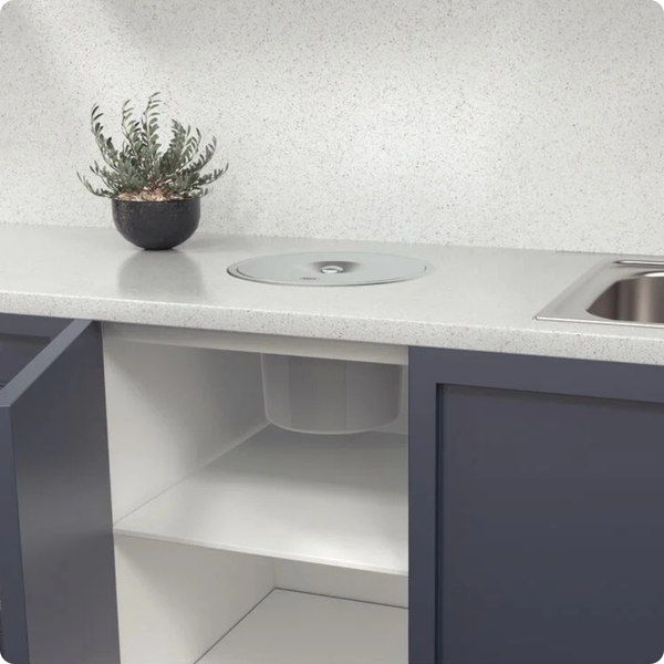 94518000 lixeira de embutir redondo com balde plastico 8l tramontina clean round ambiental