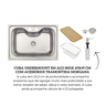 93806282 cuba undermount em aco inox 69x49 cm com acessorios tramontina morgana descr