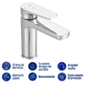 torneira monocomando banheiro mesa misano bica baixa cromada incepa 5